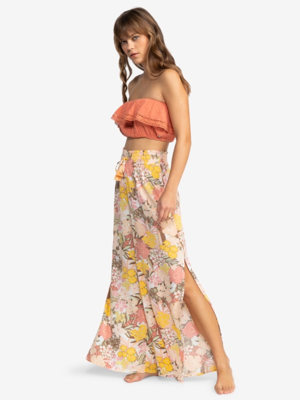 Roxy Tropical Rhythm Wide Leg Beach Pants Size Large